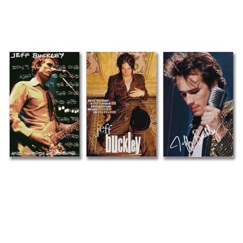 Hotoice Jeff Poster, Buckley, Musik, Retro, Vintage, Wandkunst, Leinwand, Poster, Raumdekoration, ästhetischer Druck, Dekoration, 20 x 30 cm, 3 Stück, Stil 1, 3 Stück Hotoice Jeff Poster, Buckley, Musik, Retro, Vintage, Wandkunst, Leinwand, Poster, Raumdekoration, ästhetischer Druck, Dekoration, 20 x 30 cm, 3 Stück, Stil 1, 3 Stück von Hotoice