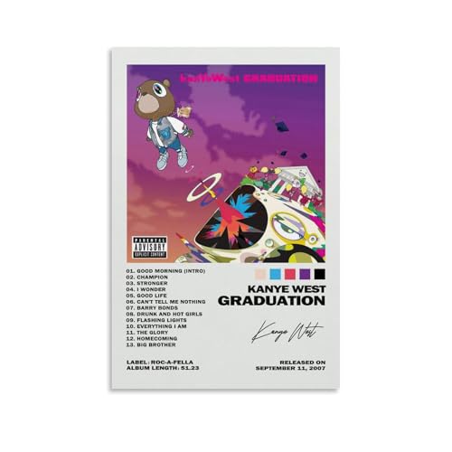 Hotoice Kanye Poster West-Musikalbum, Abschlussposter für Zimmer, ästhetische Leinwand, Wandkunst, Schlafzimmerdekoration, 30 x 45 cm Hotoice Kanye Poster West-Musikalbum, Abschlussposter für Zimmer, ästhetische Leinwand, Wandkunst, Schlafzimmerdekoration, 30 x 45 cm von Hotoice