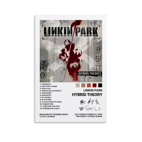 Hotoice Linkin Poster, Park, Rockband, Musikalbum, Hybrid-Theorie, signiertes Poster für Zimmer, ästhetische Leinwand, Wandkunst, Schlafzimmerdekoration, 40 x 60 cm Hotoice Linkin Poster, Park, Rockband, Musikalbum, Hybrid-Theorie, signiertes Poster für Zimmer, ästhetische Leinwand, Wandkunst, Schlafzimmerdekoration, 40 x 60 cm von Hotoice