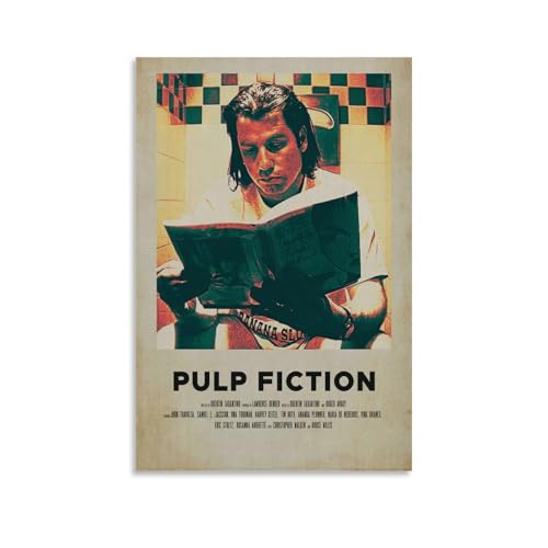 Hotoice Pulp Poster Fiction, klassischer Film der 90er Jahre, Vintage-Retro-Cover-Poster für Zimmer, ästhetische Leinwand, Wandkunst, Schlafzimmerdekoration, 60 x 90 cm Hotoice Pulp Poster Fiction, klassischer Film der 90er Jahre, Vintage-Retro-Cover-Poster für Zimmer, ästhetische Leinwand, Wandkunst, Schlafzimmerdekoration, 60 x 90 cm von Hotoice