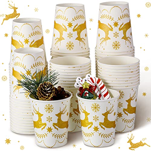 Hotop 100 Stück 266 ml Weihnachten Einwegbecher Weihnachten Pappbecher Gold Kaffeetassen Heiße Schokolade Kakao Tasse Weihnachten Party Supplies Gold Elch Schneeflocke Weihnachten Tassen für Party Hotop 100 Stück 266 ml Weihnachten Einwegbecher Weihnachten Pappbecher Gold Kaffeetassen Heiße Schokolade Kakao Tasse Weihnachten Party Supplies Gold Elch Schneeflocke Weihnachten Tassen für Party von Hotop