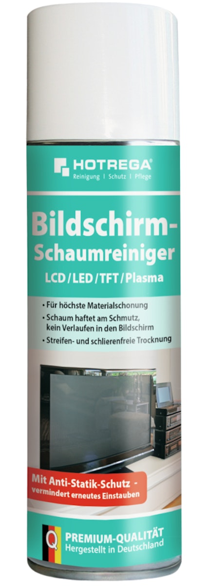 Hotrega Bildschirm-Schaumreiniger LCD/LED/TFT/Plasma 300 ml Spraydose von Hotrega