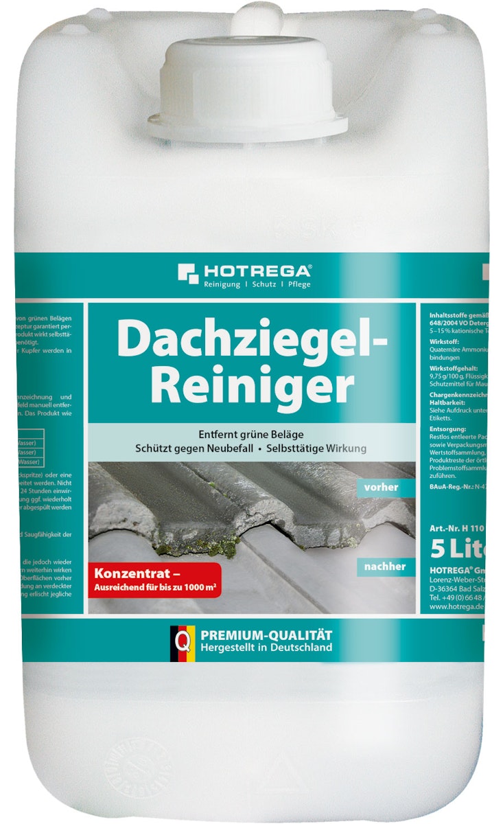 Hotrega Dachziegel-Reiniger 5 Liter Kanister (Konzentrat) von Hotrega