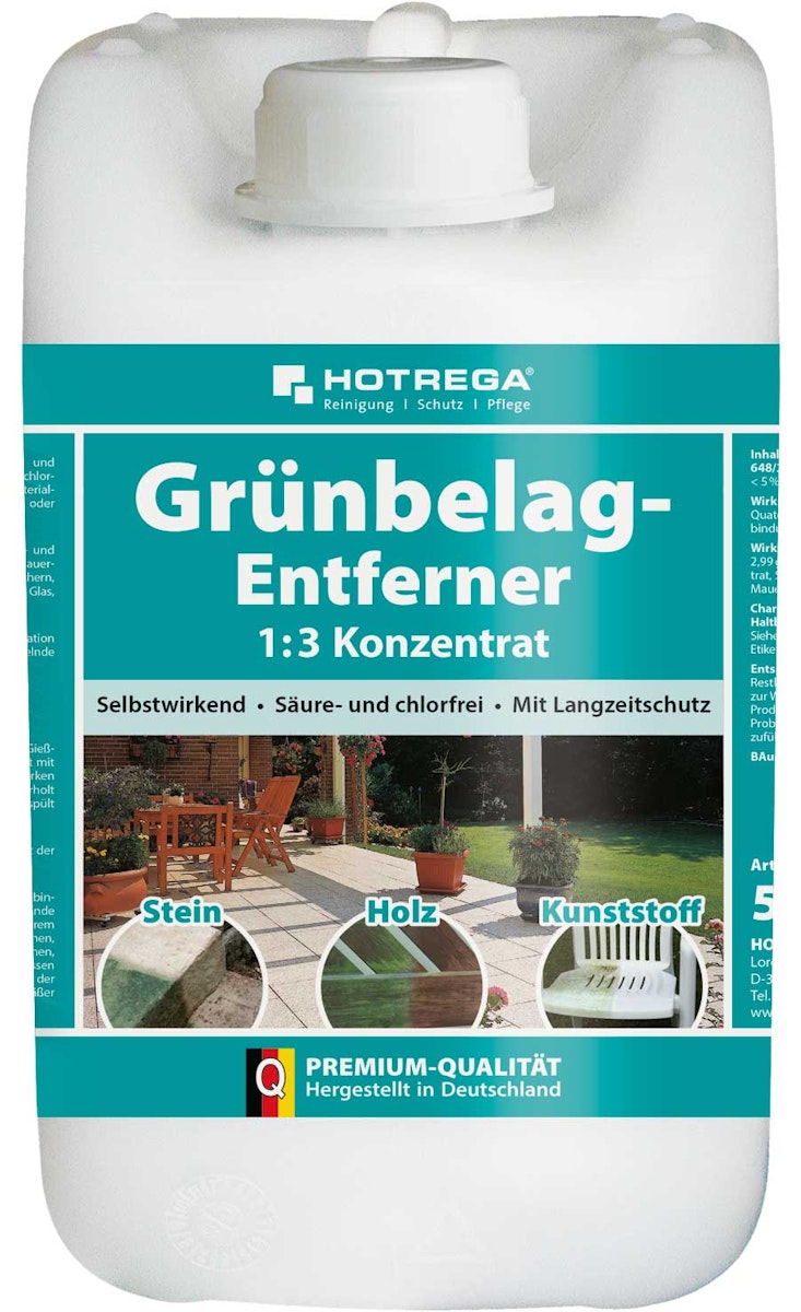 Hotrega Grünbelag-Entferner 1:3-Konzentrat 5 Liter Kanister (Konzentrat) von Hotrega