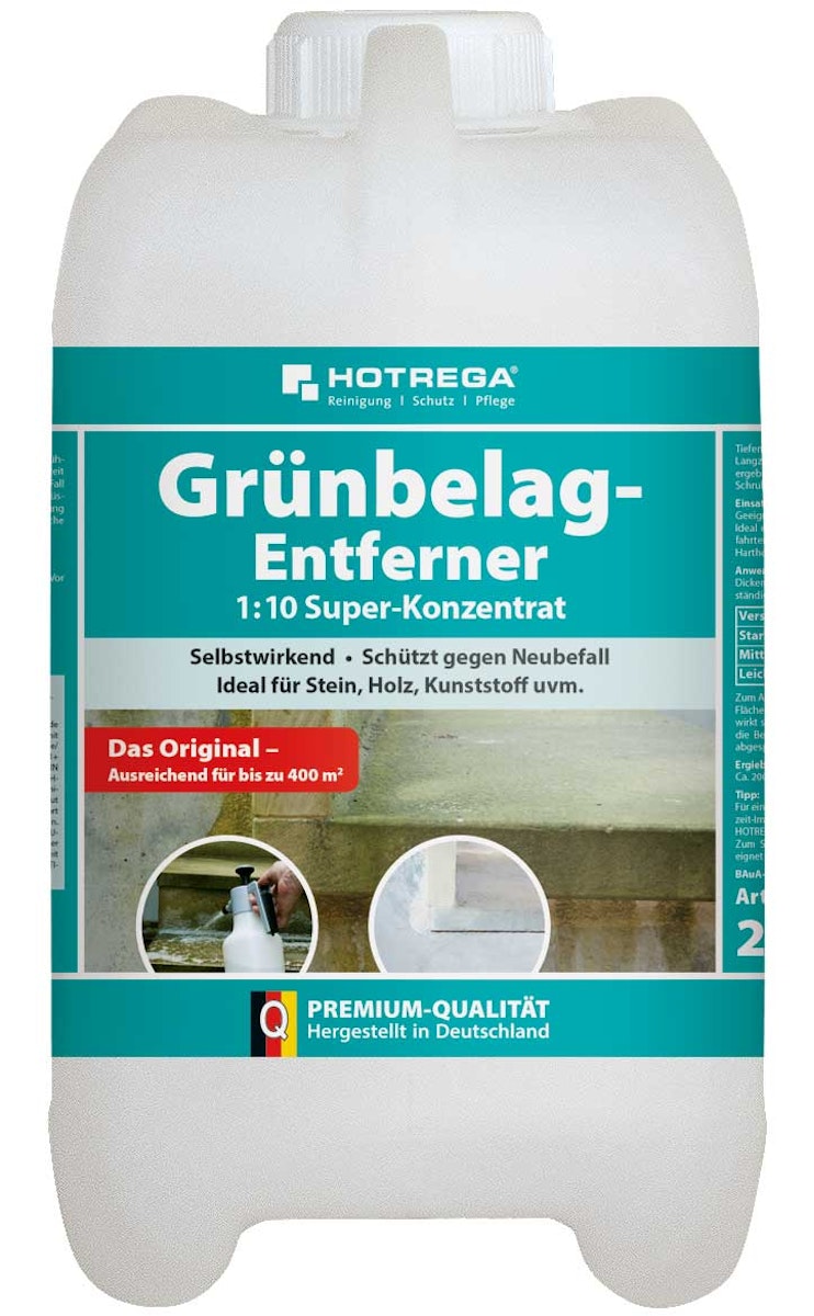 Hotrega Grünbelag-Entferner  "Maxi-Pack"2 Liter Kanister (Konzentrat) von Hotrega