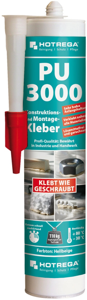 Hotrega PU-3000 Konstruktions-und Montagekleber 310 ml Kartusche von Hotrega