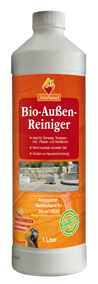 Hotrega TerraNawaro Bio-Außen-Reiniger 1 Liter Rundflasche (Konzentrat) von Hotrega