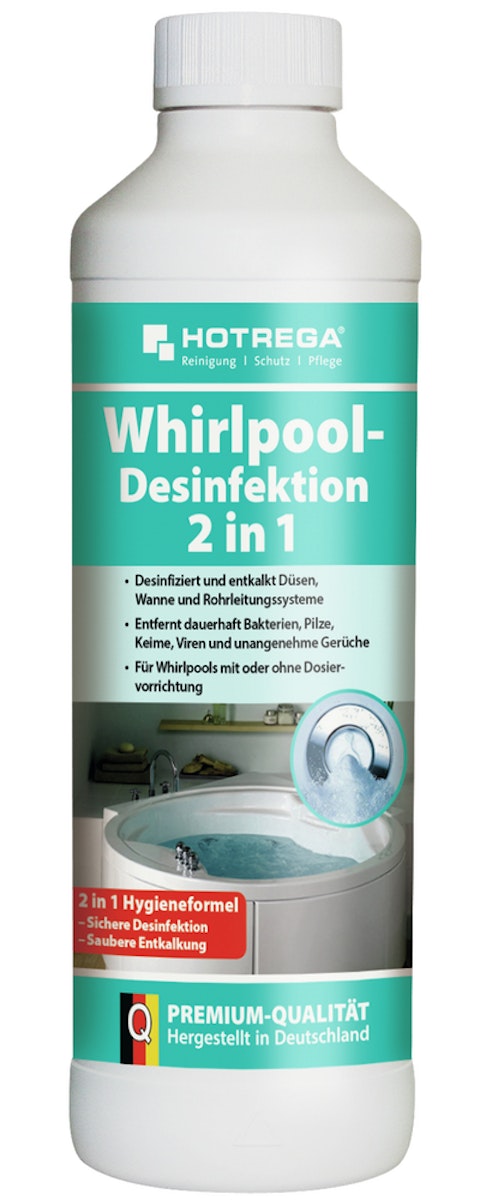 Hotrega Whirlpool-Desinfektion 2 in 1 500 ml Flasche (Konzentrat) von Hotrega