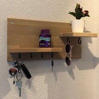 Eiche Echtholz Schlüsselbrett Mit Personalisierbarem Schriftzug, Verschiedene Größen, Schlüsselhalter, Nachhaltig, Keyholder, Handmade von HotzenwaldWoodworks