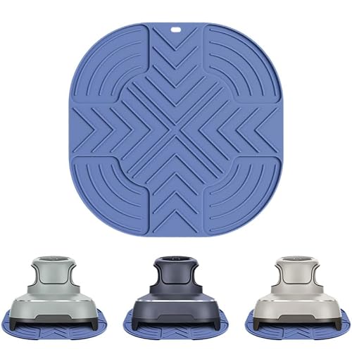 Hitzebeständige Matte für Luftfritteuse,Heißluftfritteuse Zubehör, Unter Kaffeemaschine Matten für Arbeitsplatte Schutz,Passend für Ninja Crispi Air Fryer Rutschfeste Silikon Zubehör (Dunkelblau) von HouYa-Tec