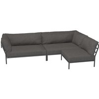 Sofa LEVEL 2 mit Récamiere dark grey von Houe