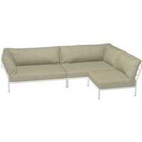 Sofa LEVEL 2 mit Récamiere moss / muted white von Houe