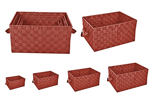 House Box Polypropylen-Gurt, 5-teiliges Set, Terrakotta von House Box