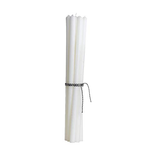 House Doctor, Pencil Candles, Weiss, 30 cm, Brenndauer 6 Stunden, Paraffin, Stearin von House Doctor