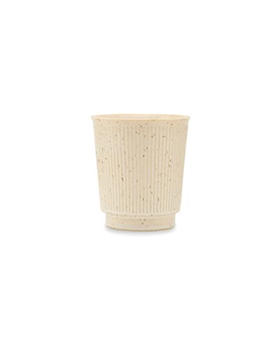 House Doctor 206260030 Rustikaler Becher aus Steingut Berica Beige | Steingutbecher mit gesprenkelter Glasur | Zeitloses skandinavisches Design, Steinzeug von House Doctor