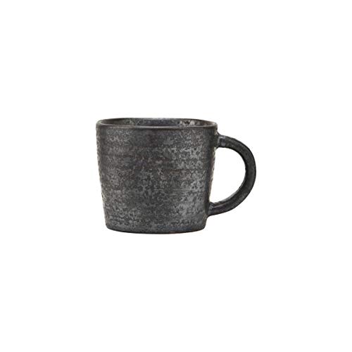 House Doctor Kleine Tasse Pion Schwarz | Espressotasse aus Steingut | Dänisches Design im Scandi-Style, 1 Stück (1er Pack) von House Doctor