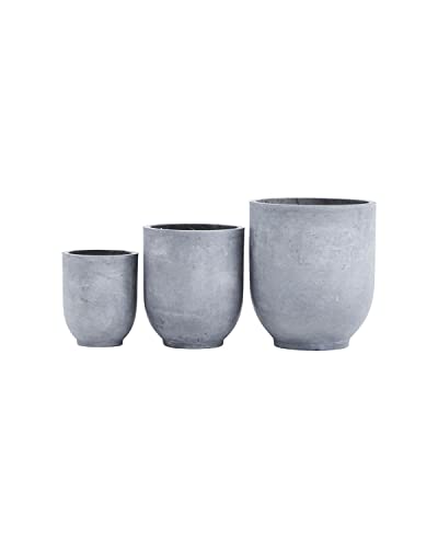 House Doctor Planter, Gard, Set aus 3 Größen, S: Dm: 18 cm, h: 22 cm, M: Dm: 24 cm, h: 28 cm, L: Dm: 30 cm, h: 34 cm von House Doctor