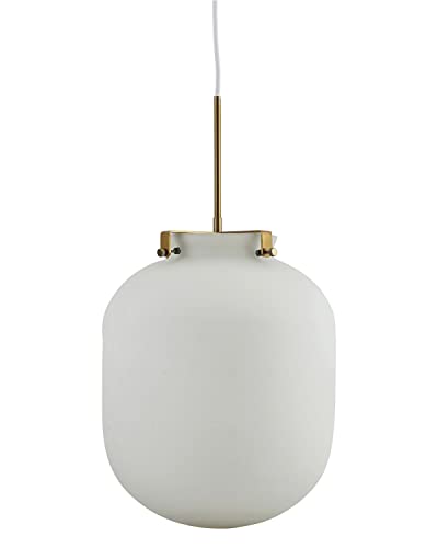 House Doctor Lamp, Ball, Weiß, Dm: 30 cm, h.: 35 cm, E27, Max 25 W, 1,60 m Kabel, handgemachte Glaskugel, Gb0120 von House Doctor