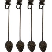 House Doctor - Mini Cone Kerzenständer, antikes braun (4er-Set) von House Doctor