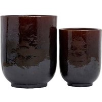 House Doctor - Pho Pflanztopf, dunkelbraun (2er-Set) von House Doctor