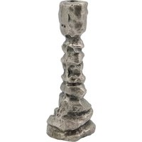 House Doctor - Raku Kerzenständer, H 20 cm, antik-silber von House Doctor