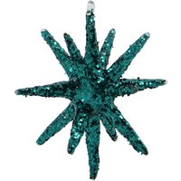 House Doctor - Spike Ornamente, Ø 7,5 cm, grün mit Glitzer von House Doctor
