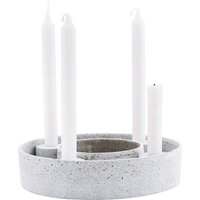 House Doctor - The Ring Kerzenhalter für Stabkerzen, Ø 26 cm, betongrau von House Doctor