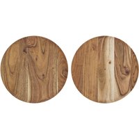 House Doctor - Wood Tablett, Ø 25 cm, Akazie (2er-Set) von House Doctor