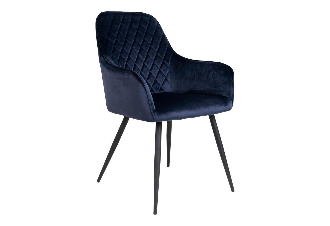 House Nordic Armlehnstuhl (2er-Set) in Blau, Velour - 57x87x65cm (BxHxT) (2er-Set) von House Nordic