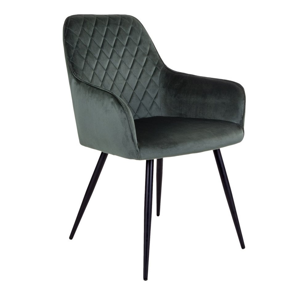 House Nordic Armlehnstuhl (2er-Set) in Grün, Velour - 57x87x65cm (BxHxT) (2er-Set) von House Nordic