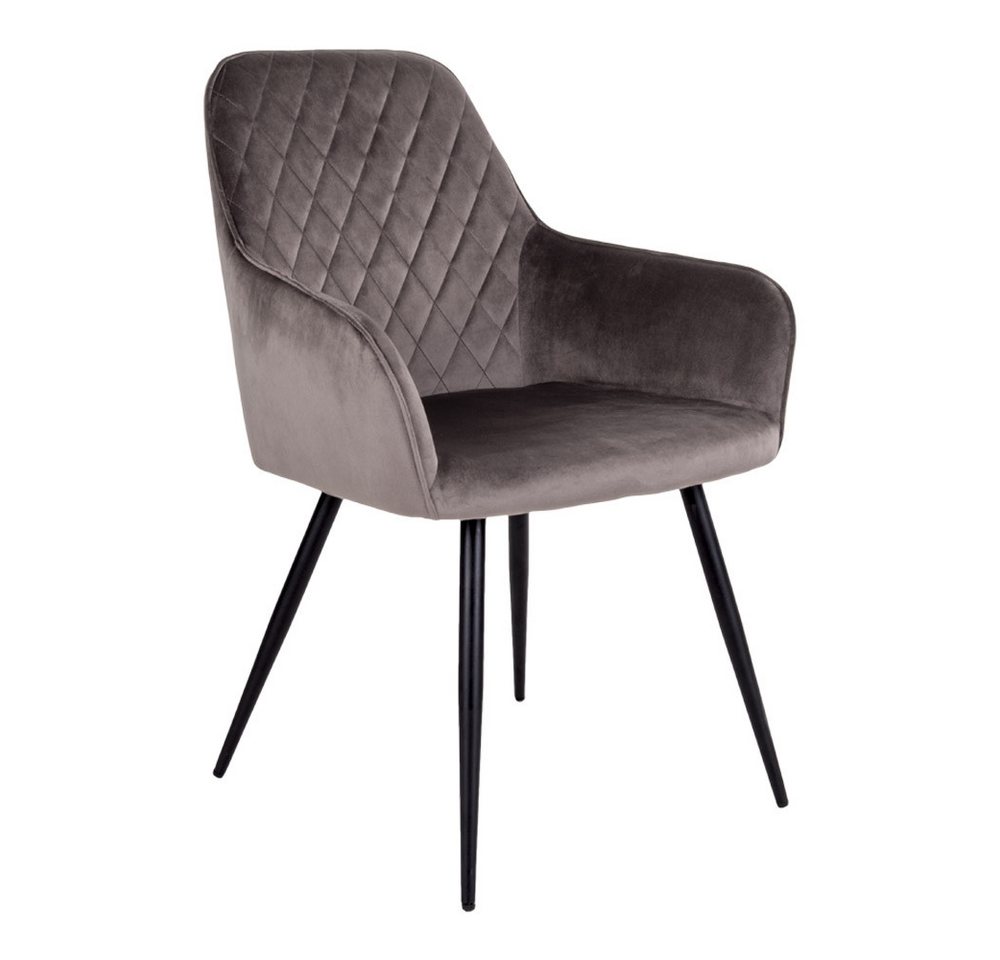 House Nordic Armlehnstuhl (2er-Set) in Hellbraun, Velour - 57x87x65cm (BxHxT) (2er-Set) von House Nordic