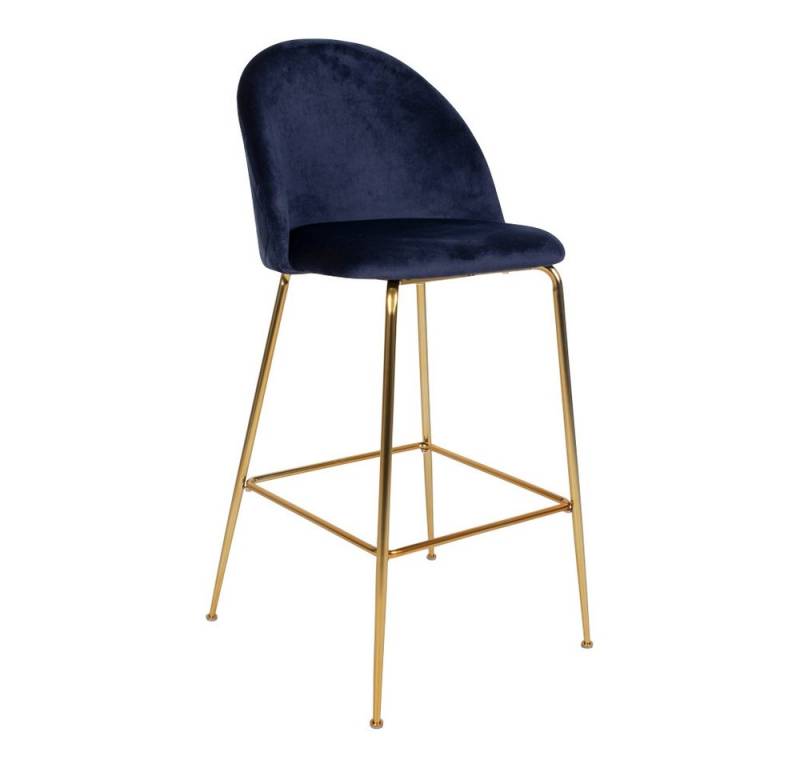 House Nordic Barhocker (2er-Set) in Blau, Velour - 55x108x60cm (BxHxT) (2er-Set) von House Nordic