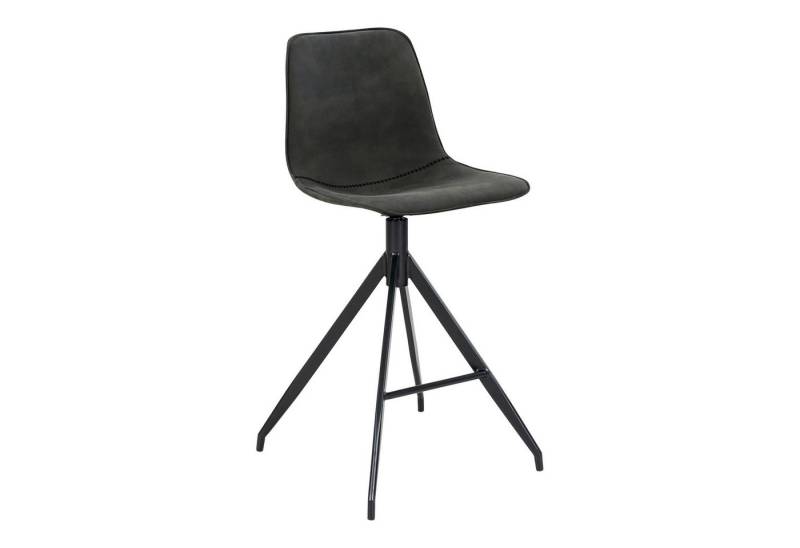 House Nordic Barhocker (2er-Set) in Grau, Vintagelederoptik - 46x84x47cm (BxHxT) (2er-Set) von House Nordic