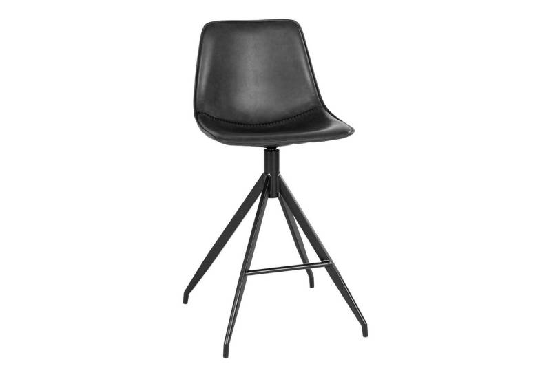 House Nordic Barhocker (2er-Set) in Schwarz, Glattlederoptik - 46x84x47cm (BxHxT) (2er-Set) von House Nordic