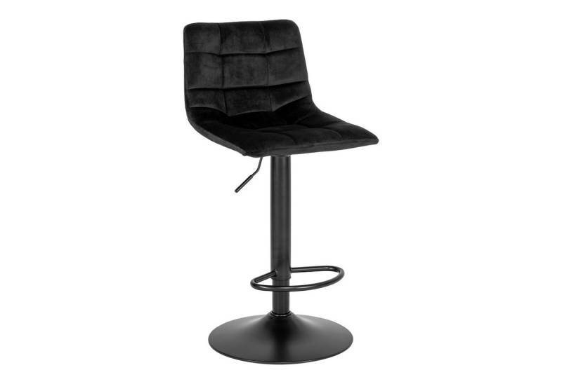 House Nordic Barhocker (2er-Set) in Schwarz, Velour - 43x108x43cm (BxHxT) (2er-Set) von House Nordic