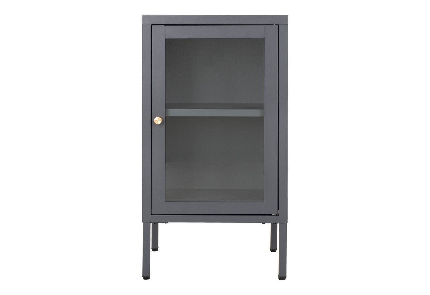 House Nordic Beistellschrank Dalby in Grau, Metall - 38x70x35cm (BxHxT) von House Nordic