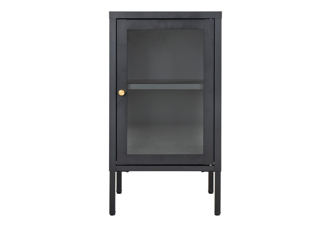 House Nordic Beistellschrank Dalby in Schwarz, Metall - 38x70x35cm (BxHxT) von House Nordic