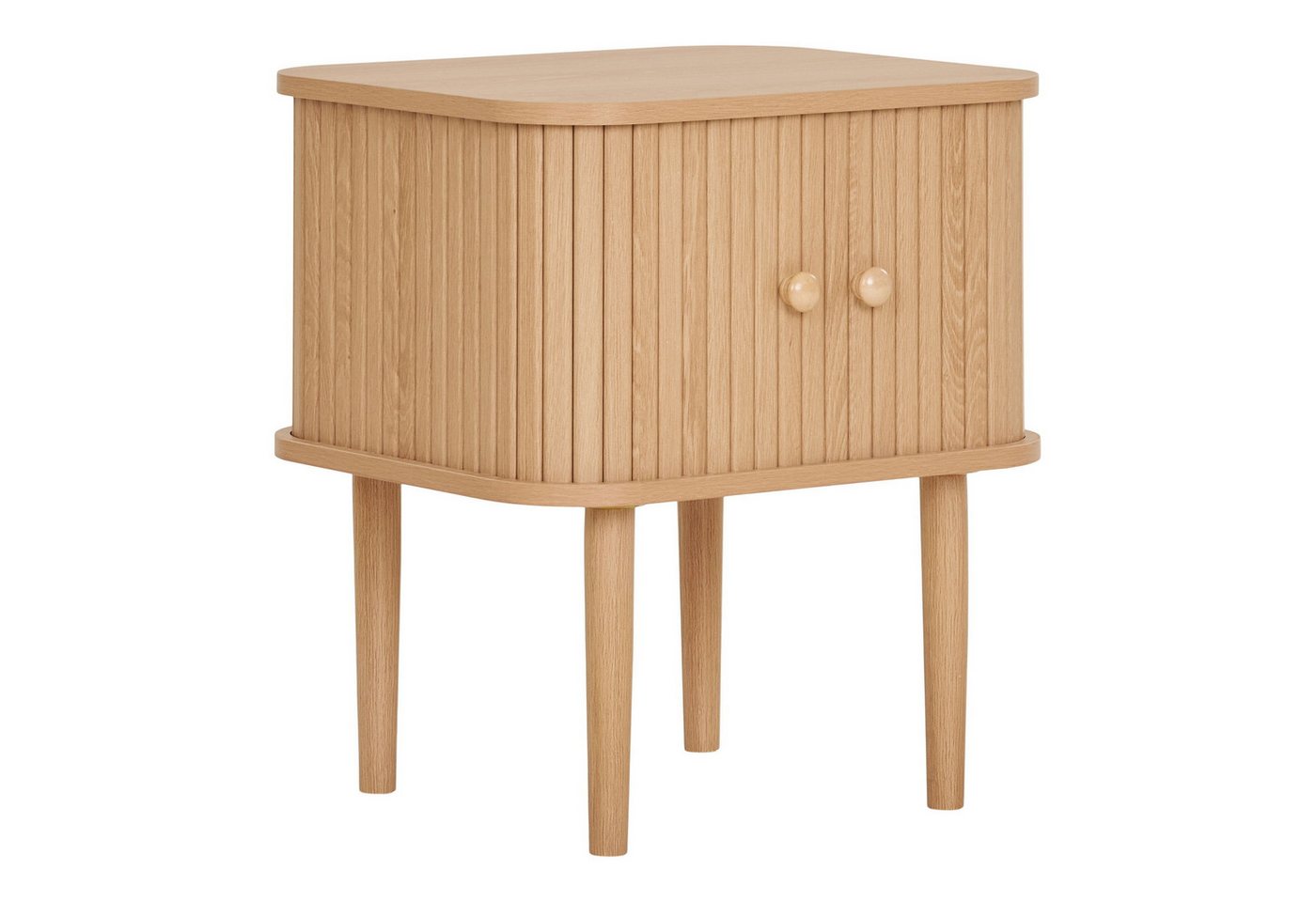 House Nordic Beistelltisch Jalousientüren, Eichefarbig, MDF - 45x50,5x40cm (BxHxT) von House Nordic