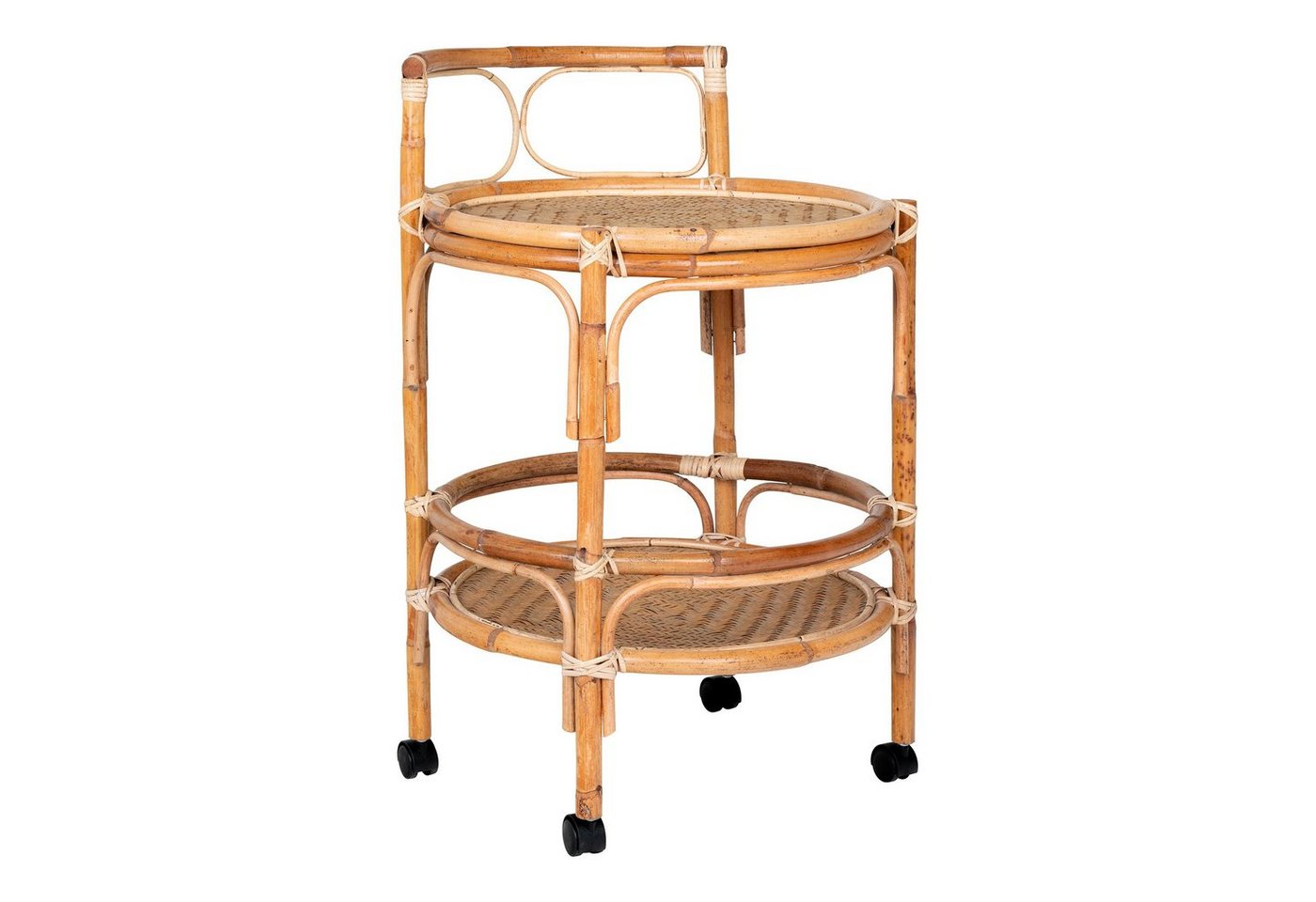 House Nordic Beistelltisch in Braun, Rattan - 55x87x55cm (BxHxT) von House Nordic