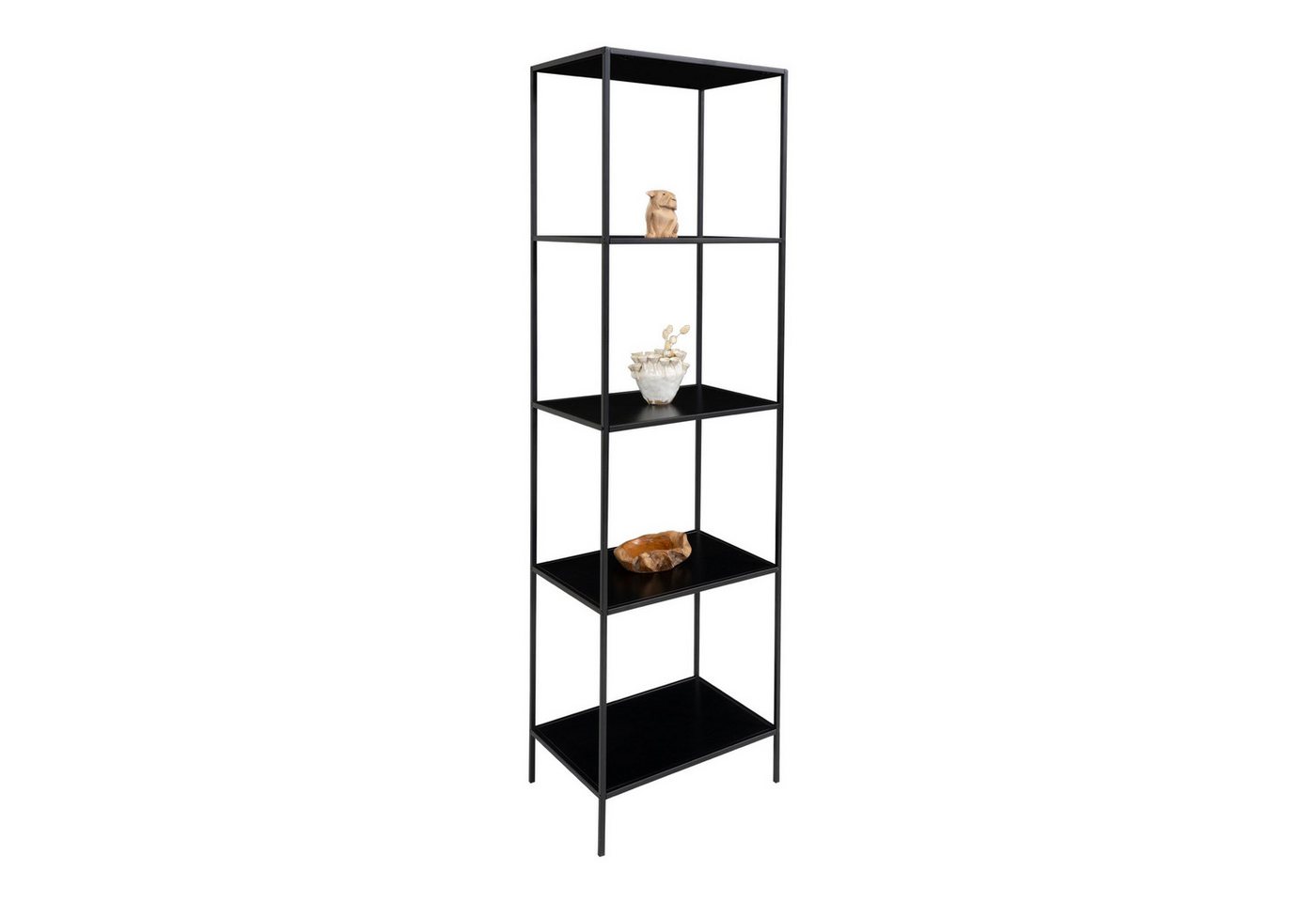 House Nordic Bücherregal Vita, in Schwarz, Melamin - 51x170x36cm (BxHxT) von House Nordic