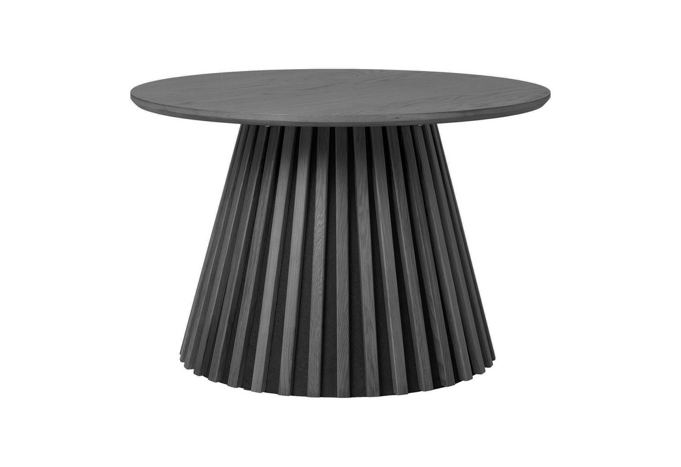 House Nordic Couchtisch rund, in Schwarz, Eichenfurnier, MDF - 45x70cm (HxD) von House Nordic