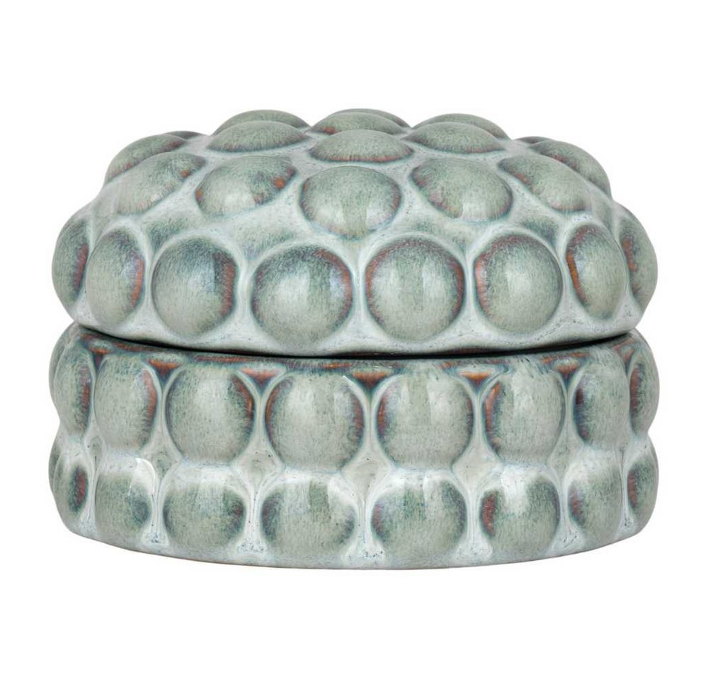 House Nordic Dekoschale House Nordic Dose mit Deckel BUBBLES Blau Keramik 12x8 cm von House Nordic