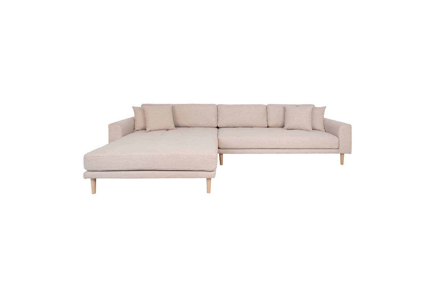 House Nordic Ecksofa Lido, in Beige, Stoff - 290x76x92cm (BxHxT) von House Nordic