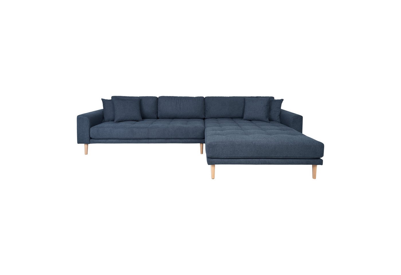 House Nordic Ecksofa Lido, in Dunkelblau, Stoff - 290x76x92cm (BxHxT) von House Nordic