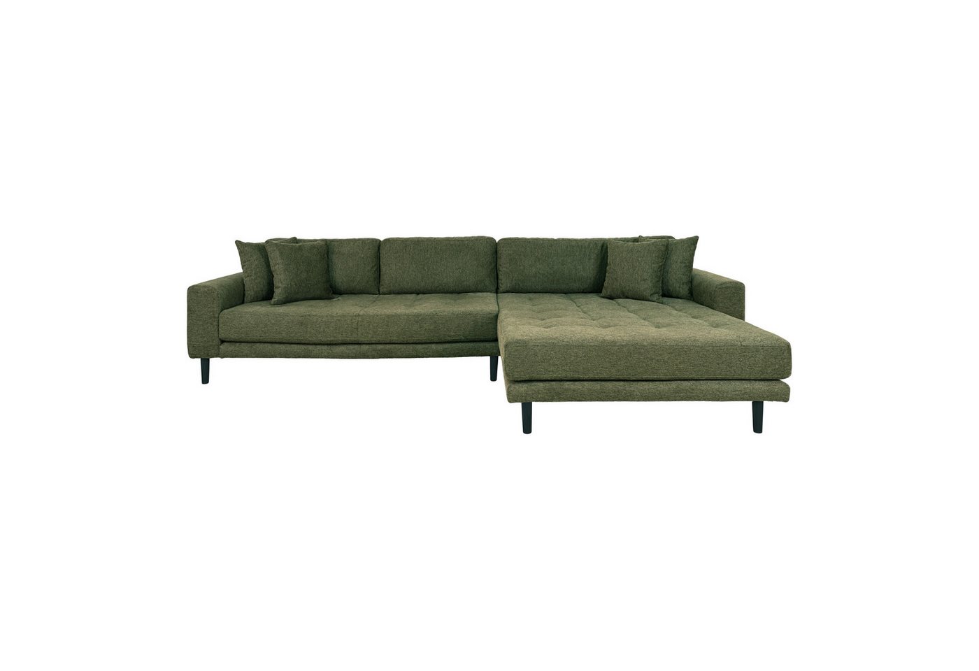 House Nordic Ecksofa Lido, in Olivgrün, Stoff - 290x76x92cm (BxHxT) von House Nordic