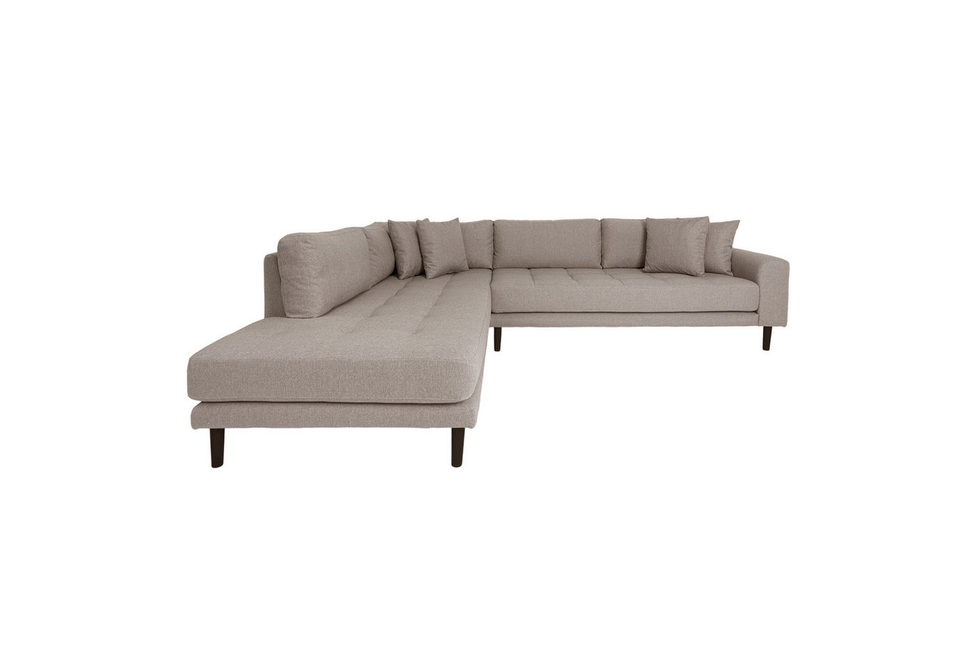 House Nordic Ecksofa Lido, in Stein, Stoff - 257x76x220cm (BxHxT) von House Nordic