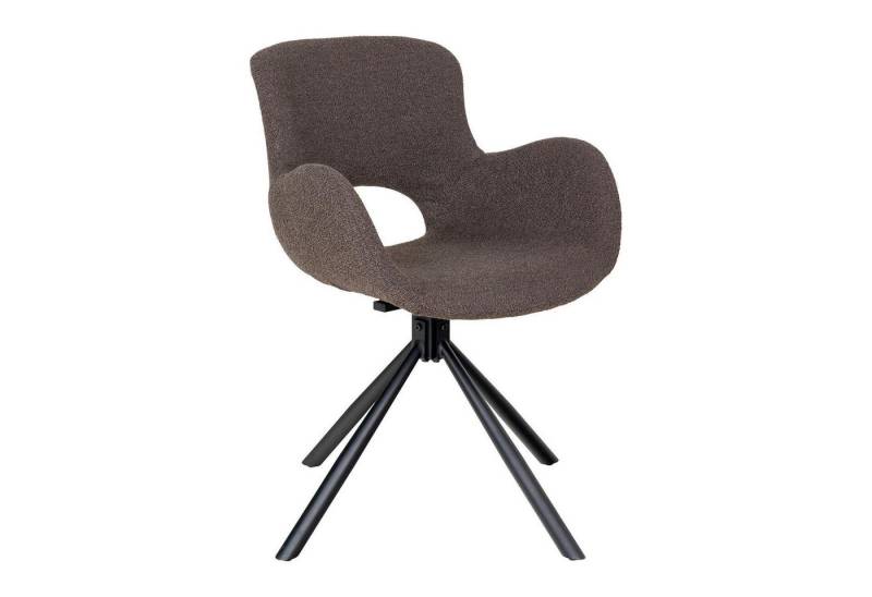 House Nordic Esszimmerstuhl AMORIM DINING, Schwarz, Braun, Boucléstoff, (1 St), Metallgestell, B 59 x H 83 x T 58 cm von House Nordic