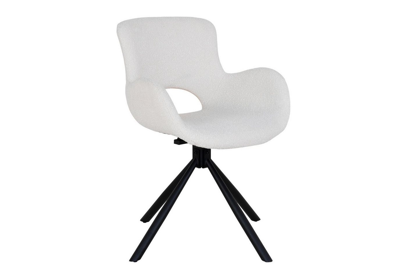 House Nordic Esszimmerstuhl AMORIM DINING, Schwarz, Weiß, Boucléstoff, (1 St), Metallgestell, B 59 x H 83 x T 58 cm von House Nordic