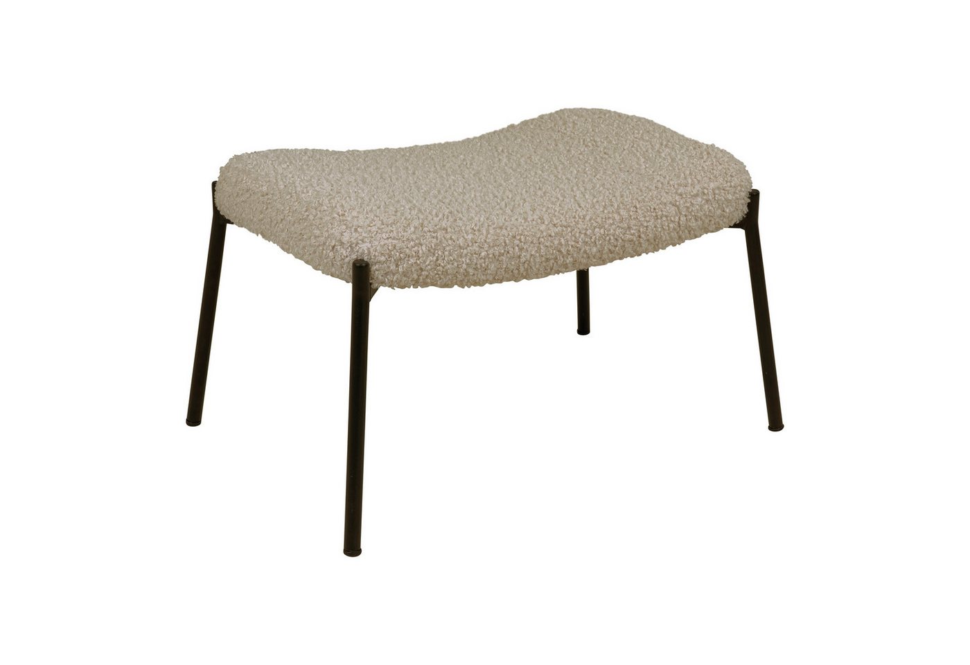 House Nordic Fußhocker Glasgow, in Grau braun, Stoff - 61x37x41cm (BxHxT) von House Nordic