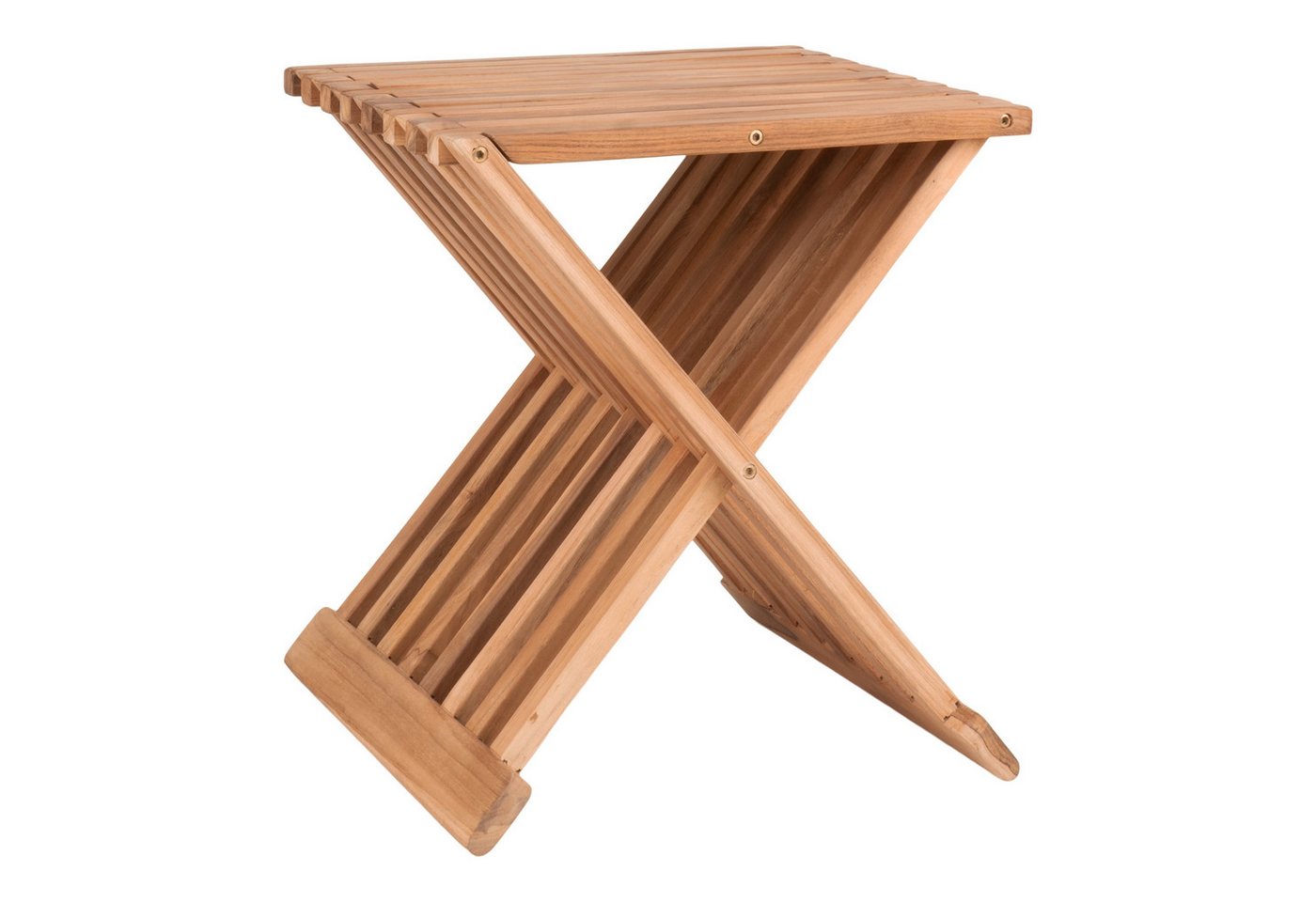 House Nordic Hocker Erto, in Braun, Teak - 40x45x35cm (BxHxT) von House Nordic